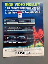 Fisher Stereoanlage Cassettendeck CD-Player 1985 Vintage Ad Werbung Reklame