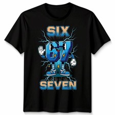 Six Seven 67 Retro Cartoon Zahlen Herren Damen Grafik T-Shirt