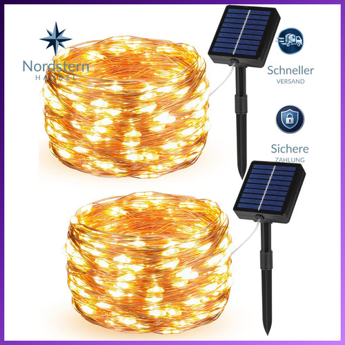 Solar lichterkette außen 10m - solar,