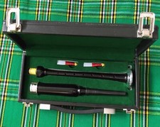 Scottish Practice Chanter Rosewood Black Silver mount with Carrying Case Dudelsack