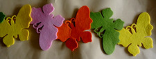 Filz-Tischband Dekoband mit Schmetterlingen in 4 Farben  ca. 92 x 17 cm