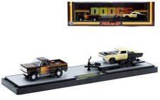 DODGE 150 Power Wagon + Plymouth Roadrunner  - black - M2 1:64