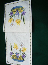 Kreuzstich Stickbild Osterkorb