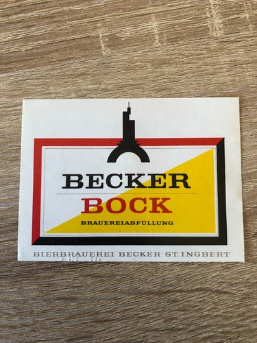 Bieretikett brauerei becker - bieretikett,