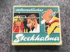 Schwedisches Steckhalma Spiel Solo-Halma DDR Holz Steine
