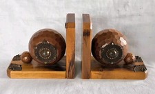 Vintage Holz Facettierte Kugel