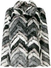 DKNY Kunstfell Chevron Mantel