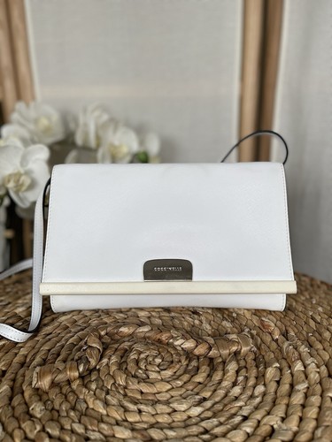 Coccinelle weiß leder clutch - coccinelle,