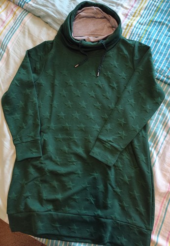 Only sweatkleid grün sterne - only,
