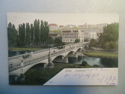 Ansichtskarte zeitz auebrücke - zeitz,