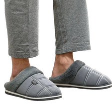 Herren Hausschuhe kariert Warm Rutschfest Bequem Feste Sohle Größe 40–50
