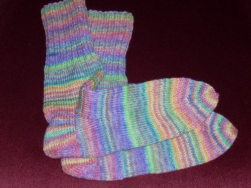 Wollsocken handgestrickt - , gr