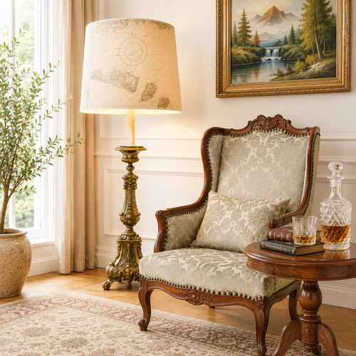 Antike stehlampe schwer - stehlampe,