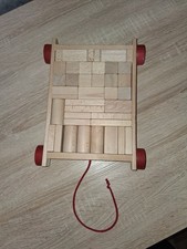 Bauwagen, Holz, Erzgebirgische Holzspielwaren Ebert. Wie Neu, TOP