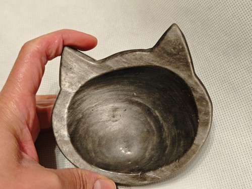 Schale aus silbernem obsidian - schale,