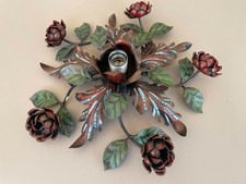 Deckenleuchte Florales - Motiv Rosen - Metall - Florentiner Style - Vintage