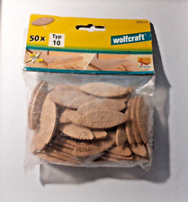 Wolfcraft 2922000 Holz Flachdübel-50 Stück-Lamellendübel-Typ 10-55x19x4 mm-Neu