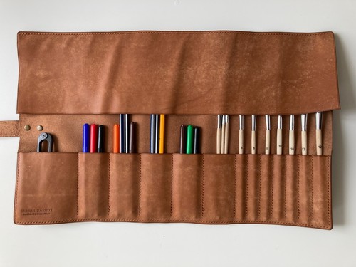 Leder bleistift etui - bleistift,