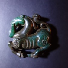 Phantastisches Nephrit Jade Amulett aus Sinkiang, China