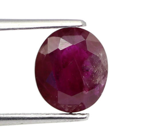 Facettierte oval ruby - facettierte,
