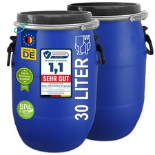 2x 30 Liter Deckelfass