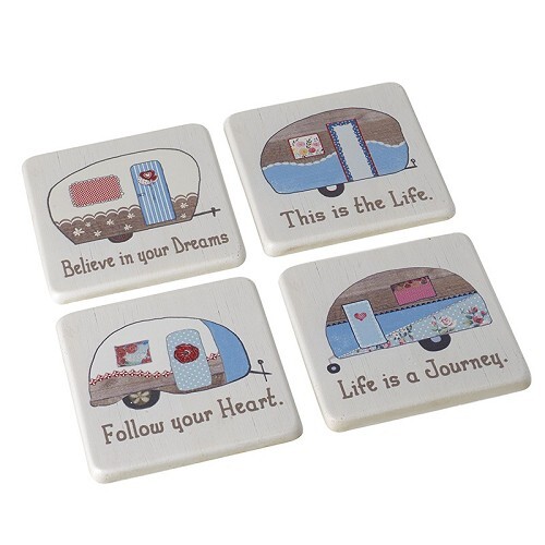 4er set keramik - set, wohnwagen