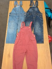 Latzhosen Mädchen Größe 86, Papagino, Topomini, Blau, Rostrot