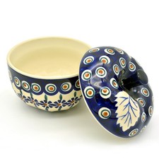 Bratapfel mit Deckel - Dekor Bunzlauer Blume - II Wahl