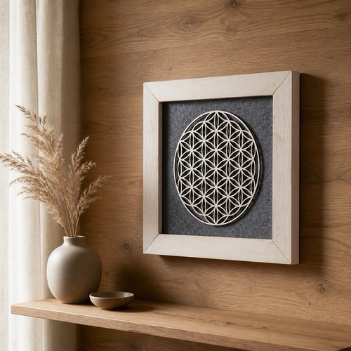 Wandbild zirbe lebensblume - wandbild, –