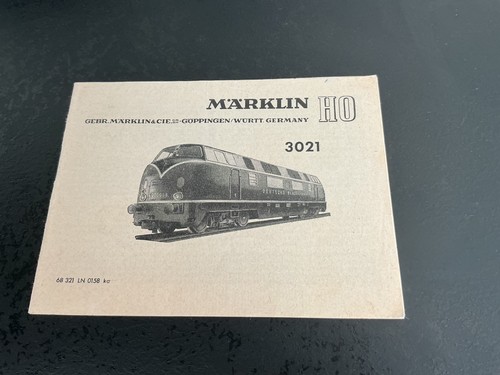 Märklin 3021 anleitung - h0,