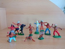 Indianer Marterpfahl Trommel Pferd Reiter Krieger Cowboy Wildwest DDR Spielzeug 