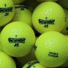50 Pathfinder XL Double Titanium Gelb Golfbälle NEU&ohne Logos keine Lakeballs