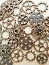 Zahnrad Anhängerset im Mix Steampunk Schmuck Basteln Deko Charms Kupferfarben