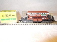 Minitrix 3294 Selbstentladewagen der SBB, WEIACHER KIES, 21 85 064 1 028-9 in OV