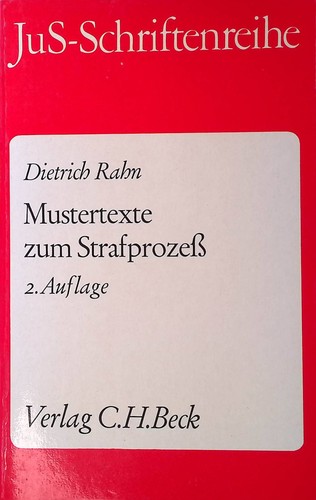 Mustertexte zum strafprozeß - mustertexte,