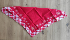 Trachtentuch, rot-weiß mit Edelweiß, Maße: 44 x 49 cm