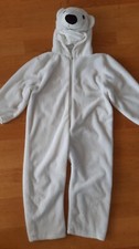 Overall Eisbär Bär Polarbär Einteiler Kinder Karneval Fasching Kostüm 104-110 6J