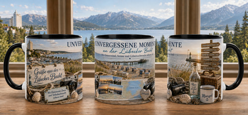 Lübecker bucht souvenir tasse - bucht,