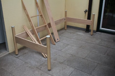 Hochbett Paidi Fleximo mit Leiter und Vorhang-Set Ritter Burg Motiv