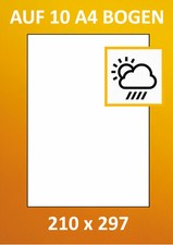 10 FOLIEN ETIKETTEN 210 x 297