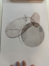 JUNIQUE Bild Poster Gemälde Kunstdruck ca 45 x 30cm Abstrakt Grau Pastell #DUS