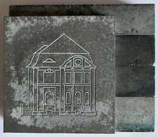 Druckstock aus Stahl barockes Haus