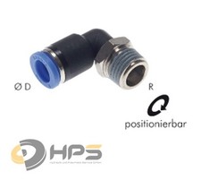 L-Steckverschraubung mit Aussengewinde  Winkel Pneumatik Verbinder