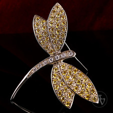 Sehr große Brosche Libelle