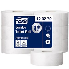 TORK 120272 Toilettenpapier T1 Advanced Jumbo 2-lagig weiß 6 Rollen x 1800 Blatt