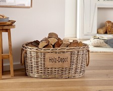 Korb Rattankorb für Holz
