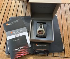 Hamilton Pulsar PSR 50th Anniversary Digital Quarz Uhr Silber H52 414 130