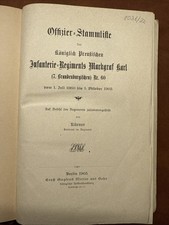Offizier-Stammliste des Königl. Preuß. Infanterie-Regim. Markgraf Karl Nr. 60.