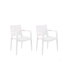 GREEN LOUNGE Stapelstühle 2-er Set fiberglasverstärkt Tragkraft bis 200kg 