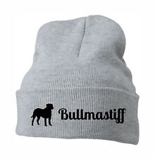 Beanie Strickmütze Mütze Stickmotiv BULLMASTIFF Hunde Siviwonder